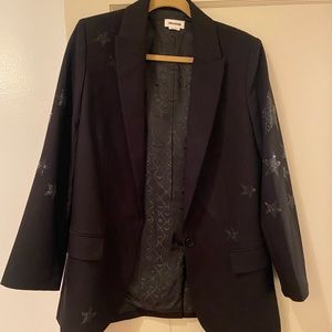 Zadig & Voltaire Black star blazer